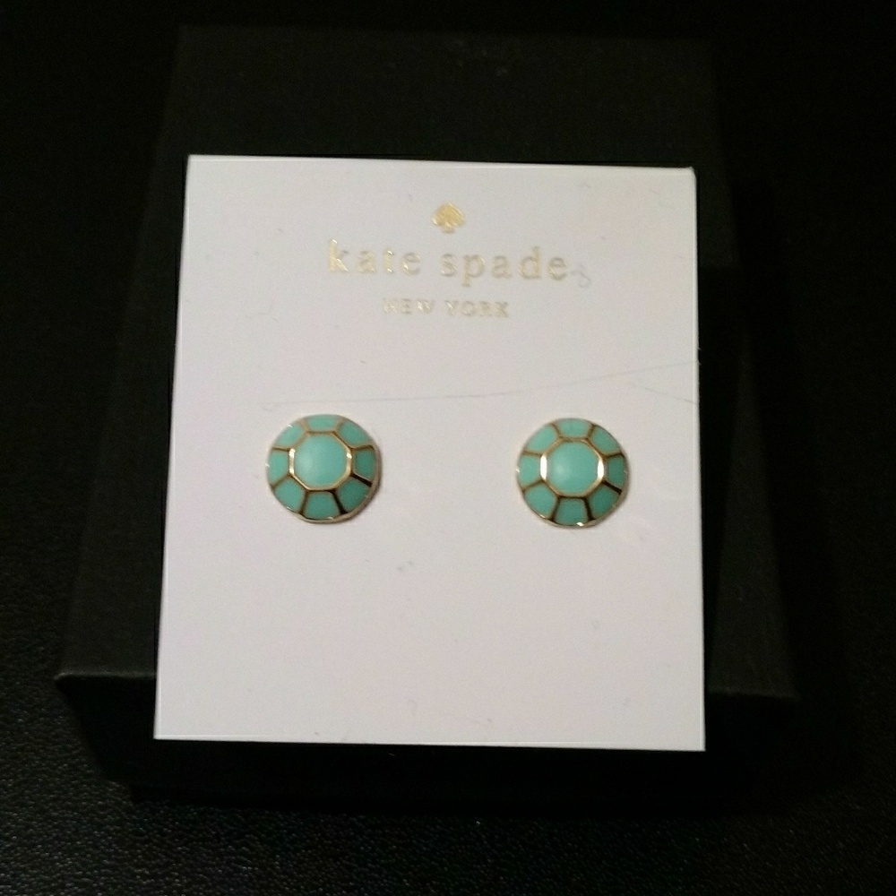 Kate Spade Mint Stud Earrings NWT